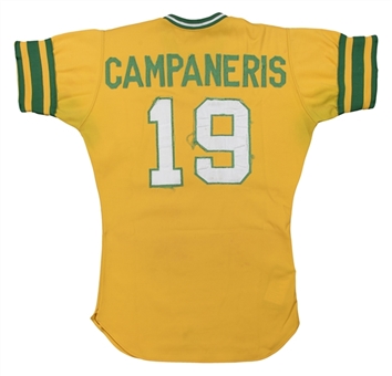 1972 Bert Campaneris World Series Game Used Oakland As Home Jersey 